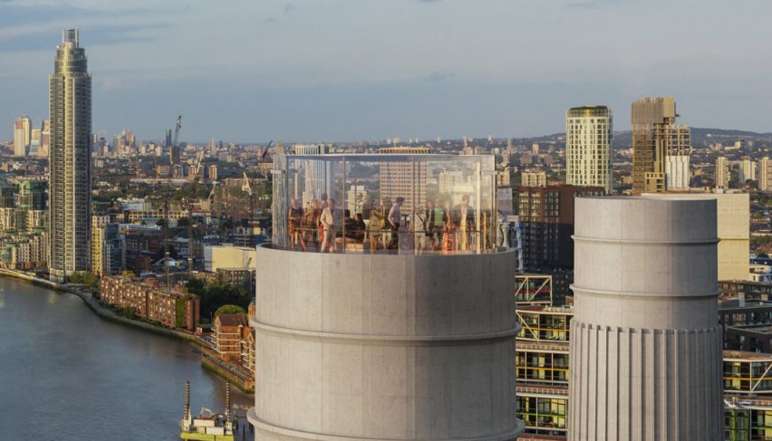 Battersea Power Station glass Chimney Lift by Wilkinson Eyre