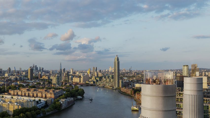 Battersea Power Station glass Chimney Lift by Wilkinson Eyre