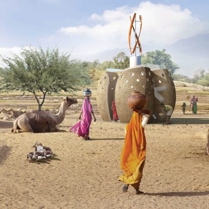 Spark Architects create a 3D-printed loo that generates electricity