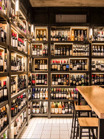 Architectural studio Designreserve have created a liquor store-cum-bar in Sanlitum, Beijing