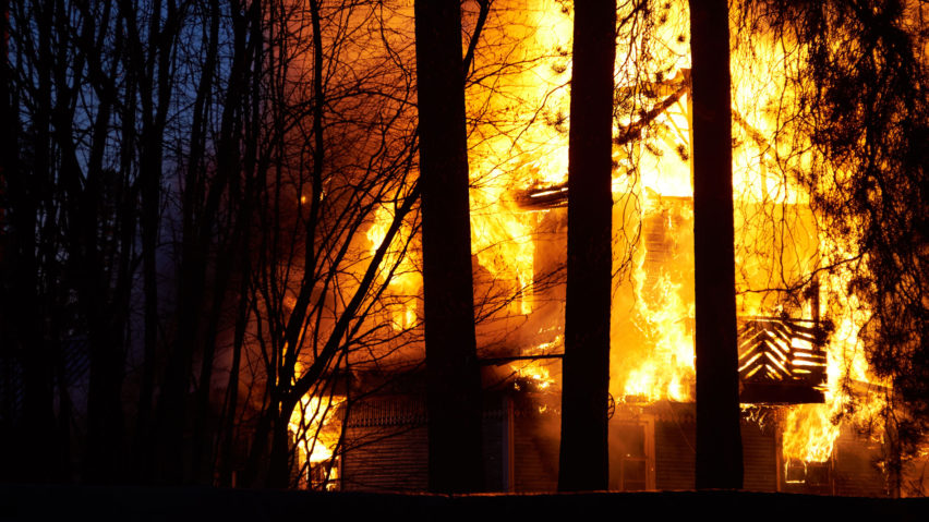 Burning house