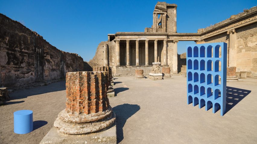 Matteo Pacella and Philippine Hamen design blue classical furniture