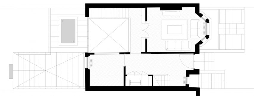 Merrett Houmøller Architects has renovated and extended a townhouse in north London