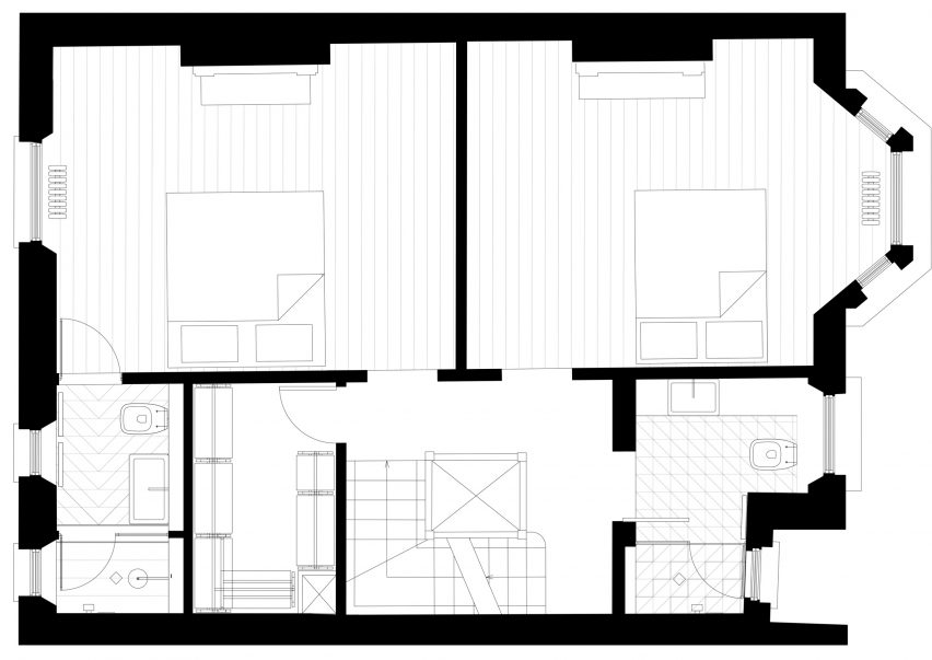 Merrett Houmøller Architects has renovated and extended a townhouse in north London