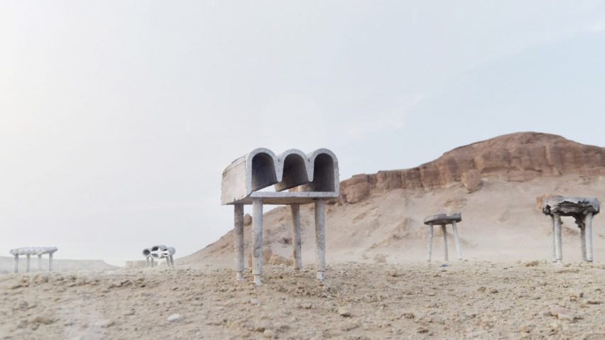 Desert cast chair collection by Jassim Al Nashmi, Kawther Al Saffar and Ricardas Blazukas