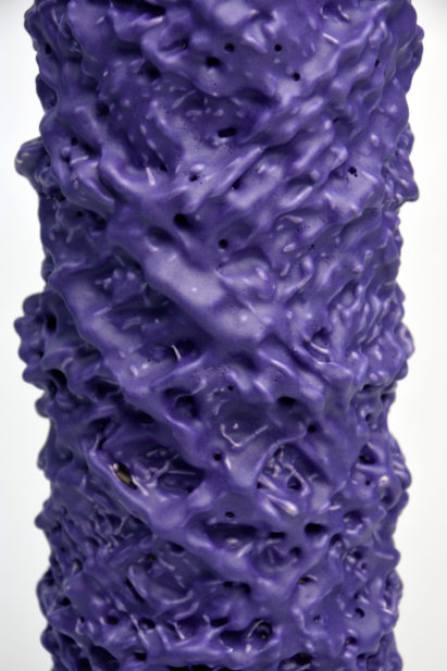 Design Academy Eindhoven graduate Erika Emeren uses spit-cake technique to make ceramic vases