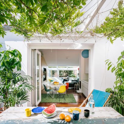 Terrace of G House in Madrid by Gon Architects