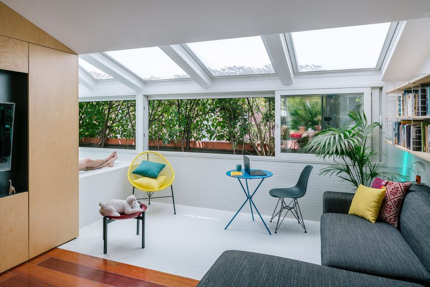 Interior shot of G House in Madrid by Gon Architects