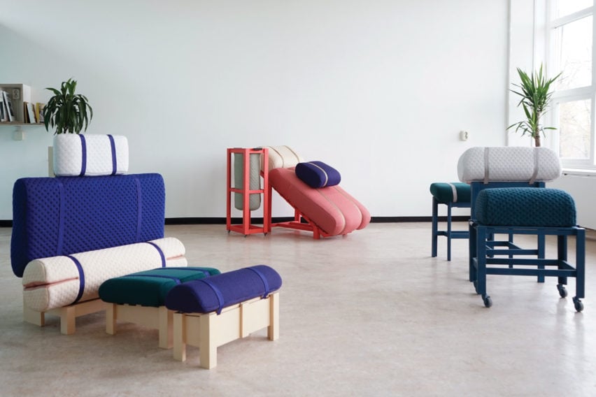 Geoffrey Pascal's Grafeiphobia office furniture collection imitates being in bed