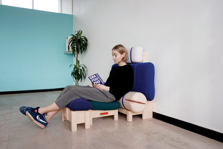 Geoffrey Pascal's Grafeiphobia office furniture collection imitates being in bed