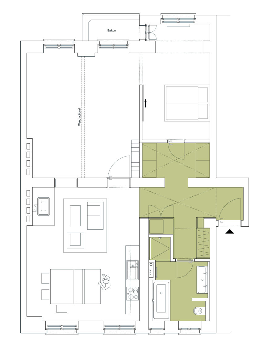 The Green Miracle apartment by Club Marginal Architekten