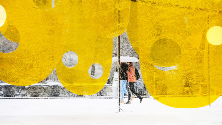 Studio Cadena’s Happy installation brightens Flatiron plaza in New York