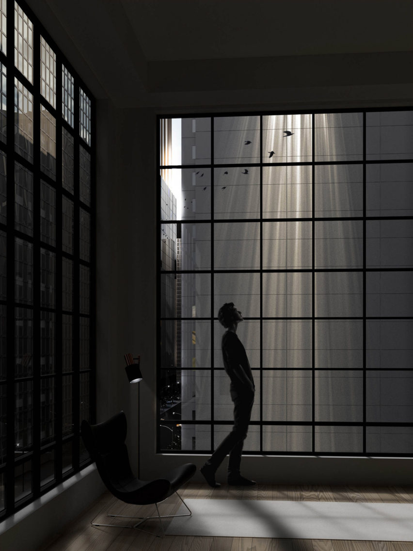 Haberdashery's large-scale lighting concept brings sunlight into shaded streets