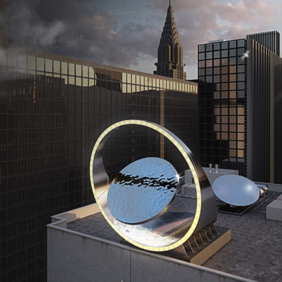 Haberdashery's large-scale lighting concept brings sunlight into shaded streets