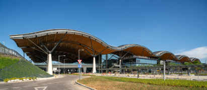 The Passenger Clearance Building by Rogers Stirk Harbour + Partners and Aedas in Hong Kong