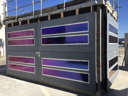 Photovoltaic concrete cladding by LafargeHolcim and Heliatek