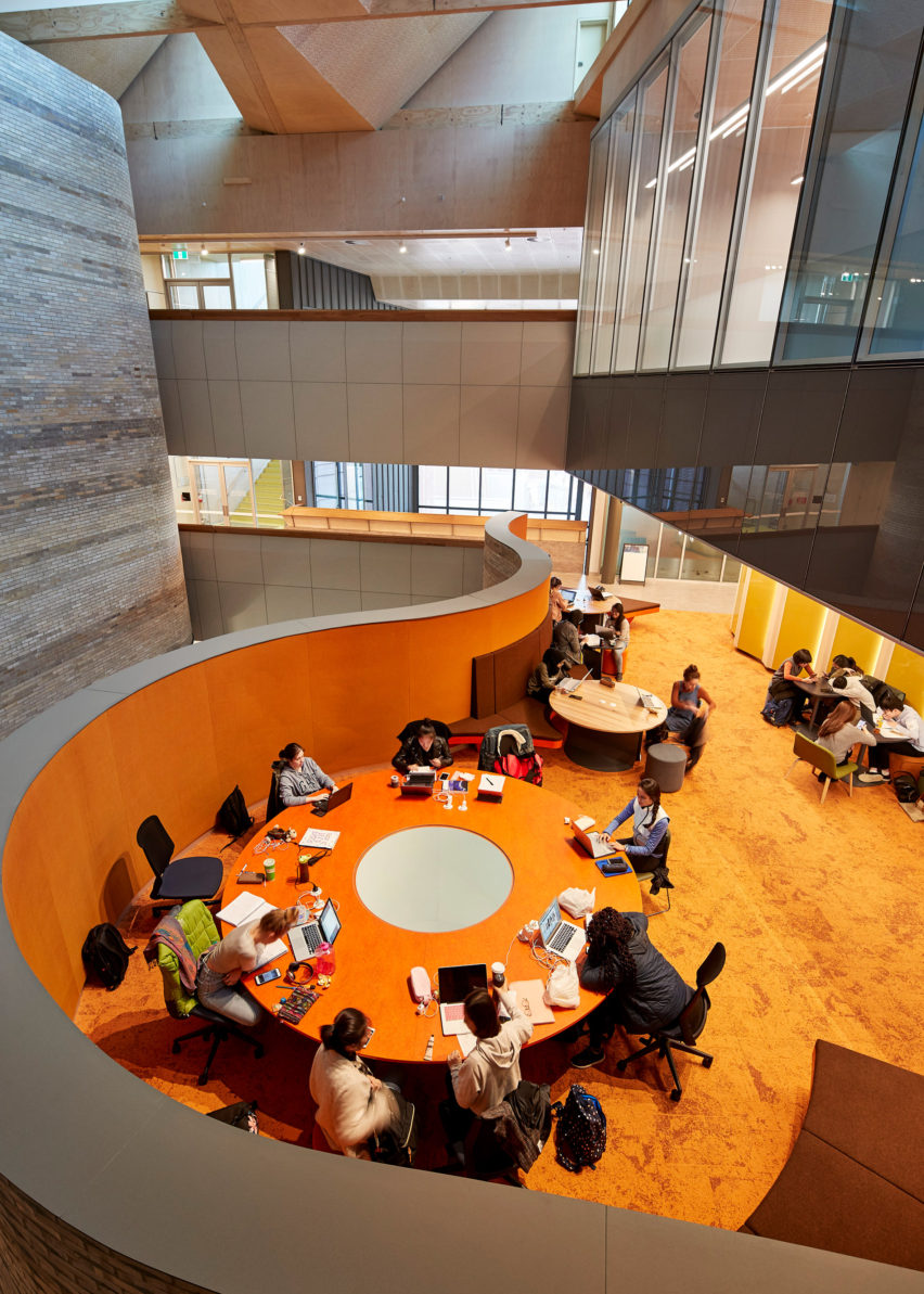 John Wardle Architects designs interior for the Learning & Teaching Building (LTB) at Monash University's Clayton Campus in Melbourne