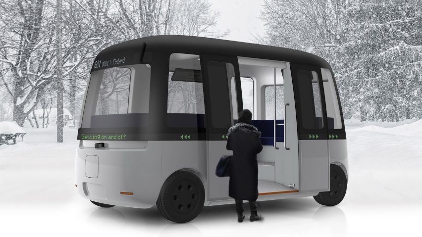 Muji designs “friendly” autonomous shuttle bus for Finland