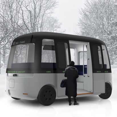Muji designs “friendly” autonomous shuttle bus for Finland