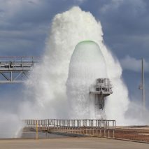 Watch NASA shoot 450,000 gallons of water 30 metres into the air