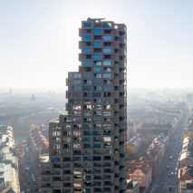 OMA’s prefabricated concrete tower has “echoes of brutalist architecture”