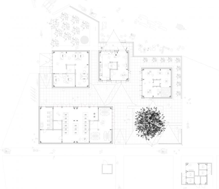 Floor plan of the Okana Centre for Change in Kenya, by Laura Katharina Straehle and Ellen Rouwendal