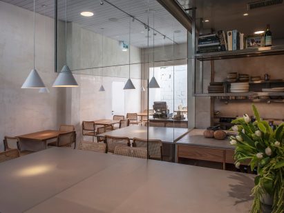 Interiors of Tel Aviv's Opa restaurant, designed by Craft & Bloom and Vered Kadouri