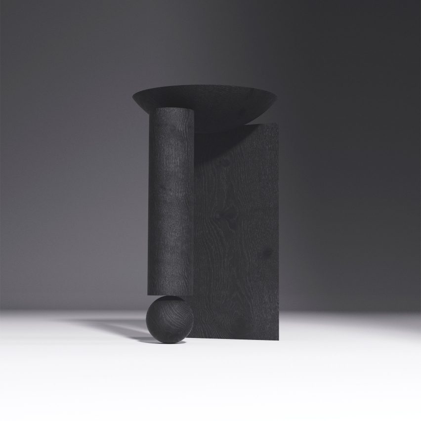 Pedro Venzon's Tríptico Infame, a trio of sculptural wooden stools