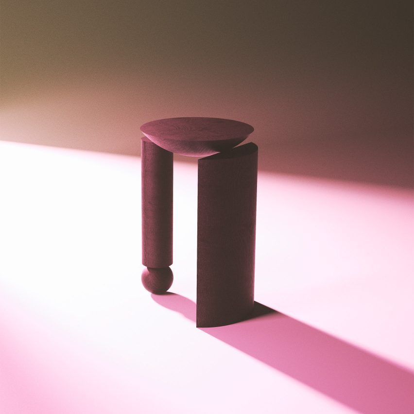 Pedro Venzon's Tríptico Infame, a trio of sculptural wooden stools