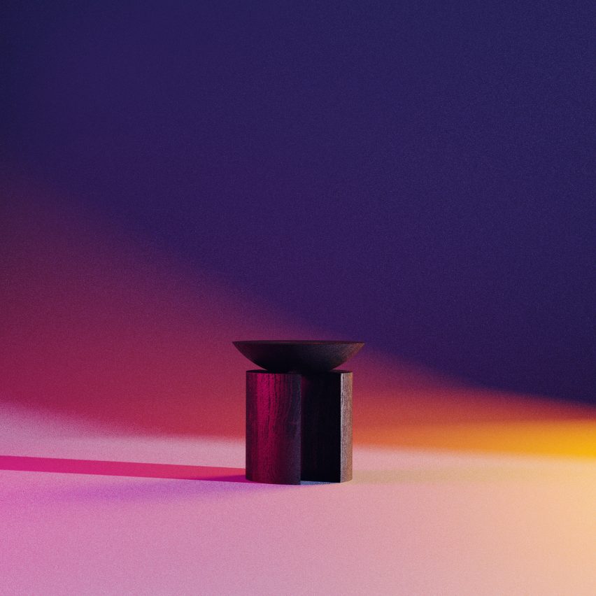 Pedro Venzon's Tríptico Infame, a trio of sculptural wooden stools