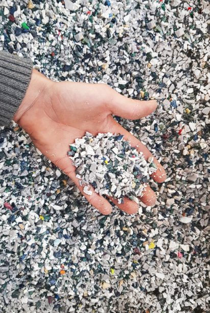 Plasticiet produces terrazzo-like material from recycled plastic