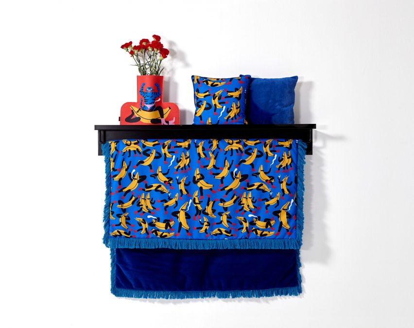 Egle Zvirblyte creates blankets for Sancal patterned with tigers and bananas