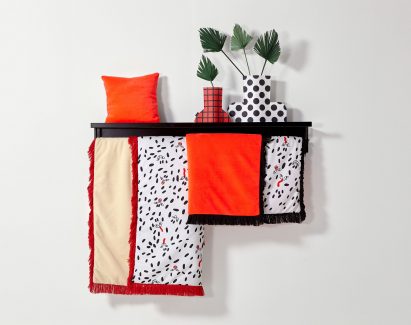 Egle Zvirblyte creates blankets for Sancal patterned with tigers and bananas