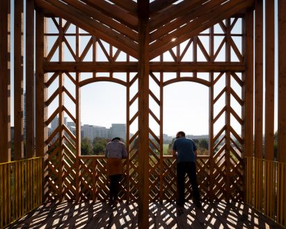 Terraced house pavilion by Studio Weave