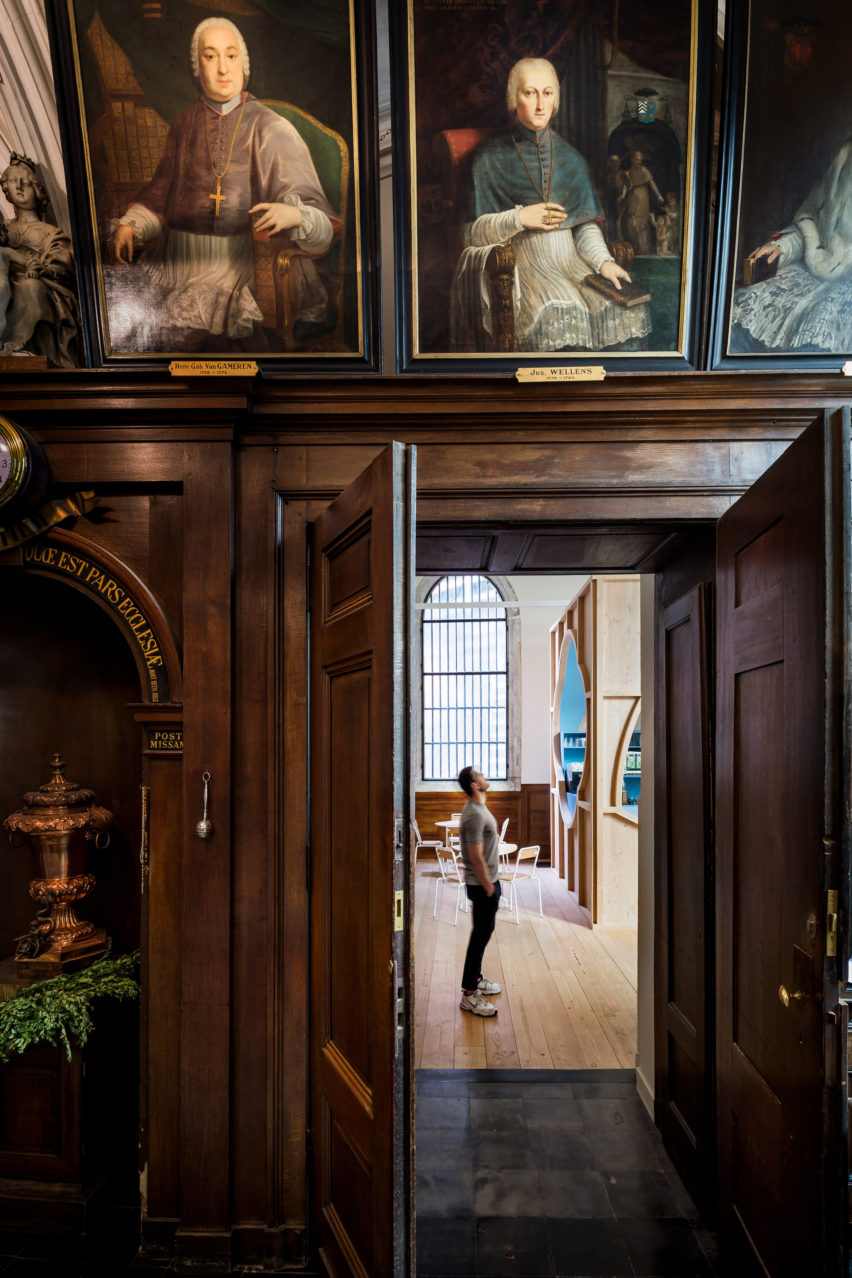 De Plek cafe in Antwerp Cathedral by Van Staeyen