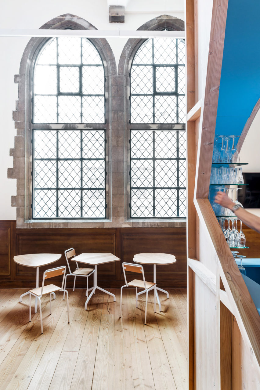 De Plek cafe in Antwerp Cathedral by Van Staeyen