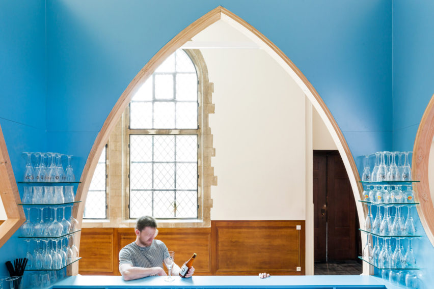 De Plek cafe in Antwerp Cathedral by Van Staeyen