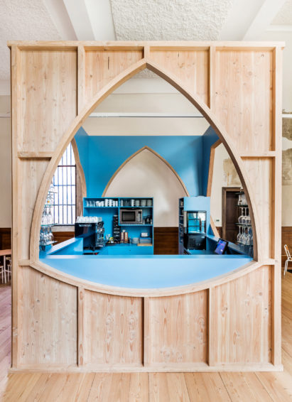 De Plek cafe in Antwerp Cathedral by Van Staeyen