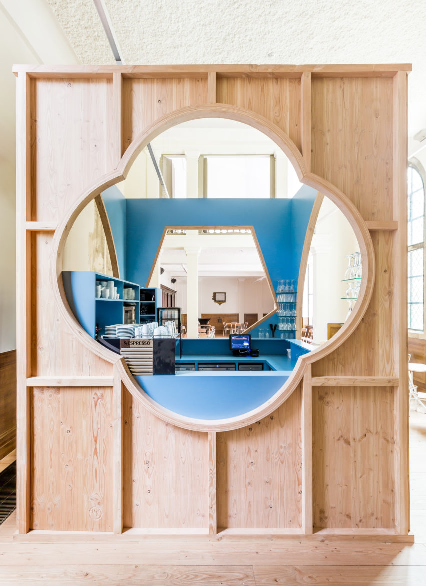 De Plek cafe in Antwerp Cathedral by Van Staeyen