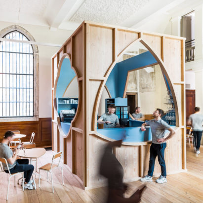 De Plek cafe in Antwerp Cathedral by Van Staeyen