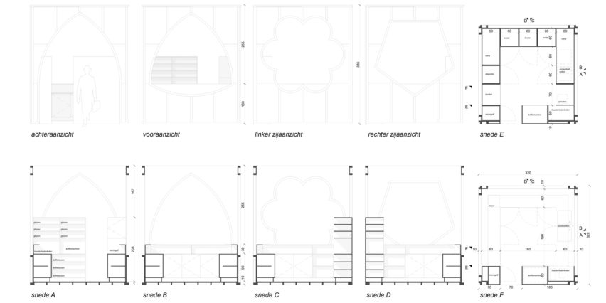 De Plek cafe in Antwerp Cathedral by Van Staeyen