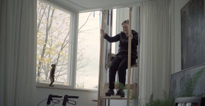 VertiWalk is a manually operated lift that allows people with physical disabilities to move between floors