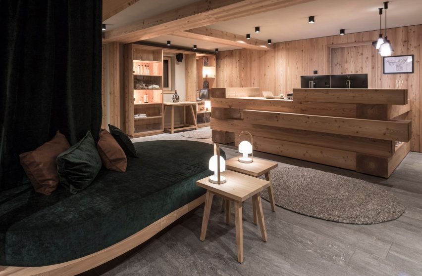 Interior shot of Zallinger Retreat by Network of Architecture (NOA) in Tyrol, Italy