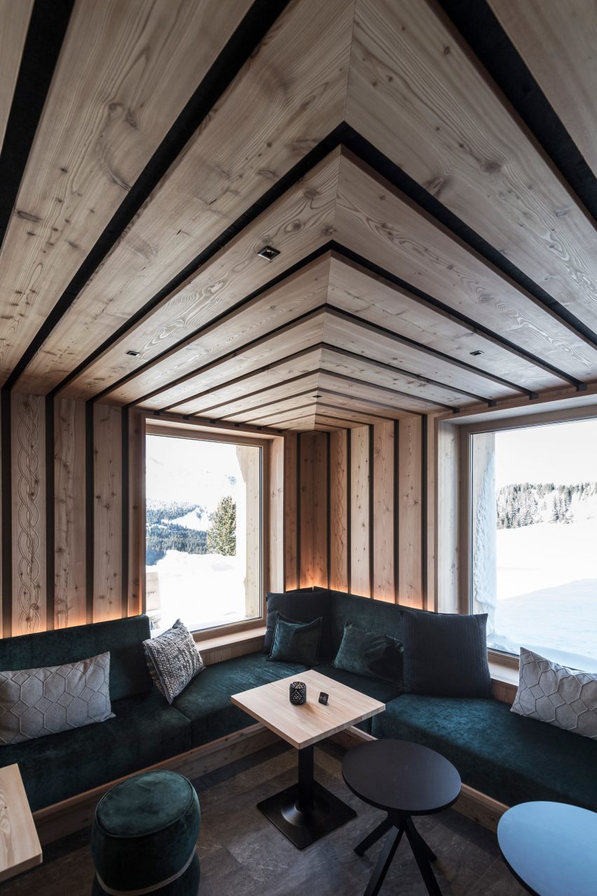 Interior shot of Zallinger Retreat by Network of Architecture (NOA) in Tyrol, Italy