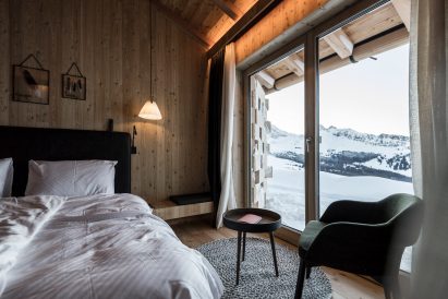 Interior shot of Zallinger Retreat by Network of Architecture (NOA) in Tyrol, Italy