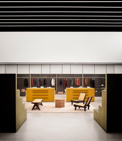 Interiors of Bally fashion store in Milan by Storage Associati
