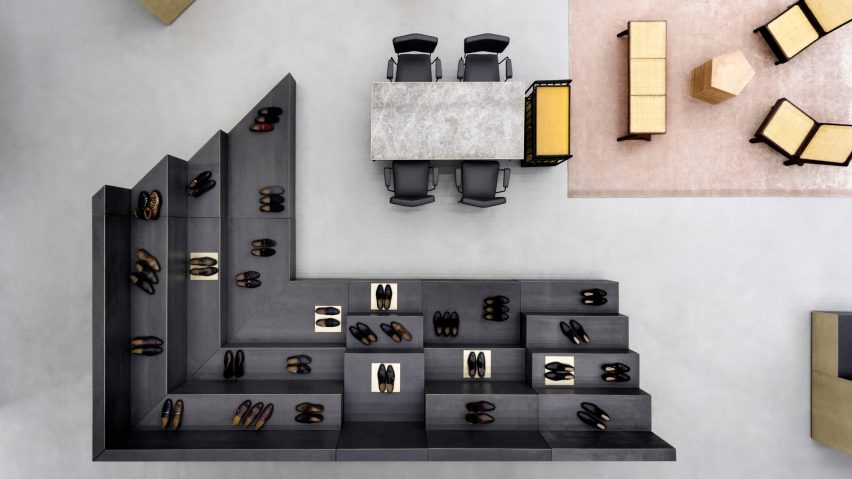 Theatrical history informs Storagemilano’s overhaul of Bally showroom in Milan