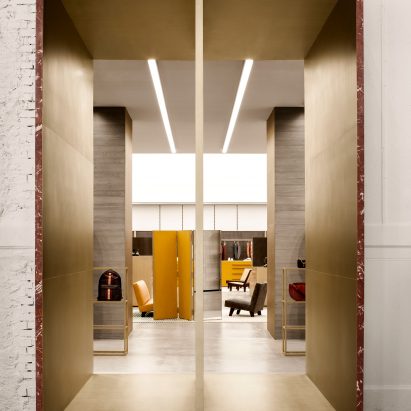 Theatrical history informs Storagemilano’s overhaul of Bally showroom in Milan