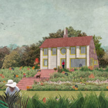 Visual of the rear elevation of Charles Holland Architects' country house in Kent