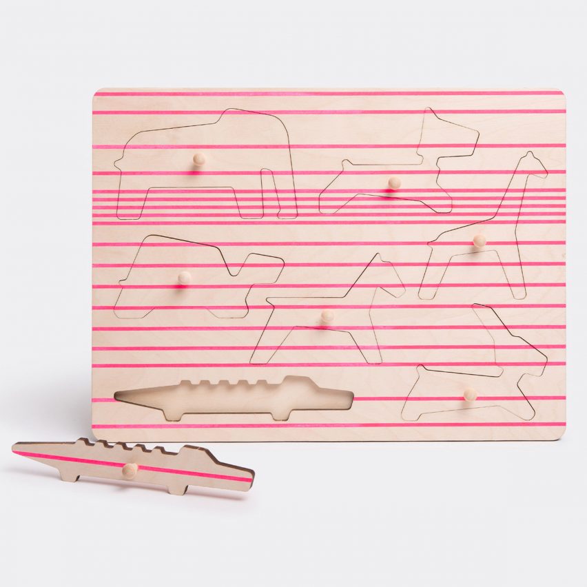 'Crew' puzzle, pink by Studio delle Alpi